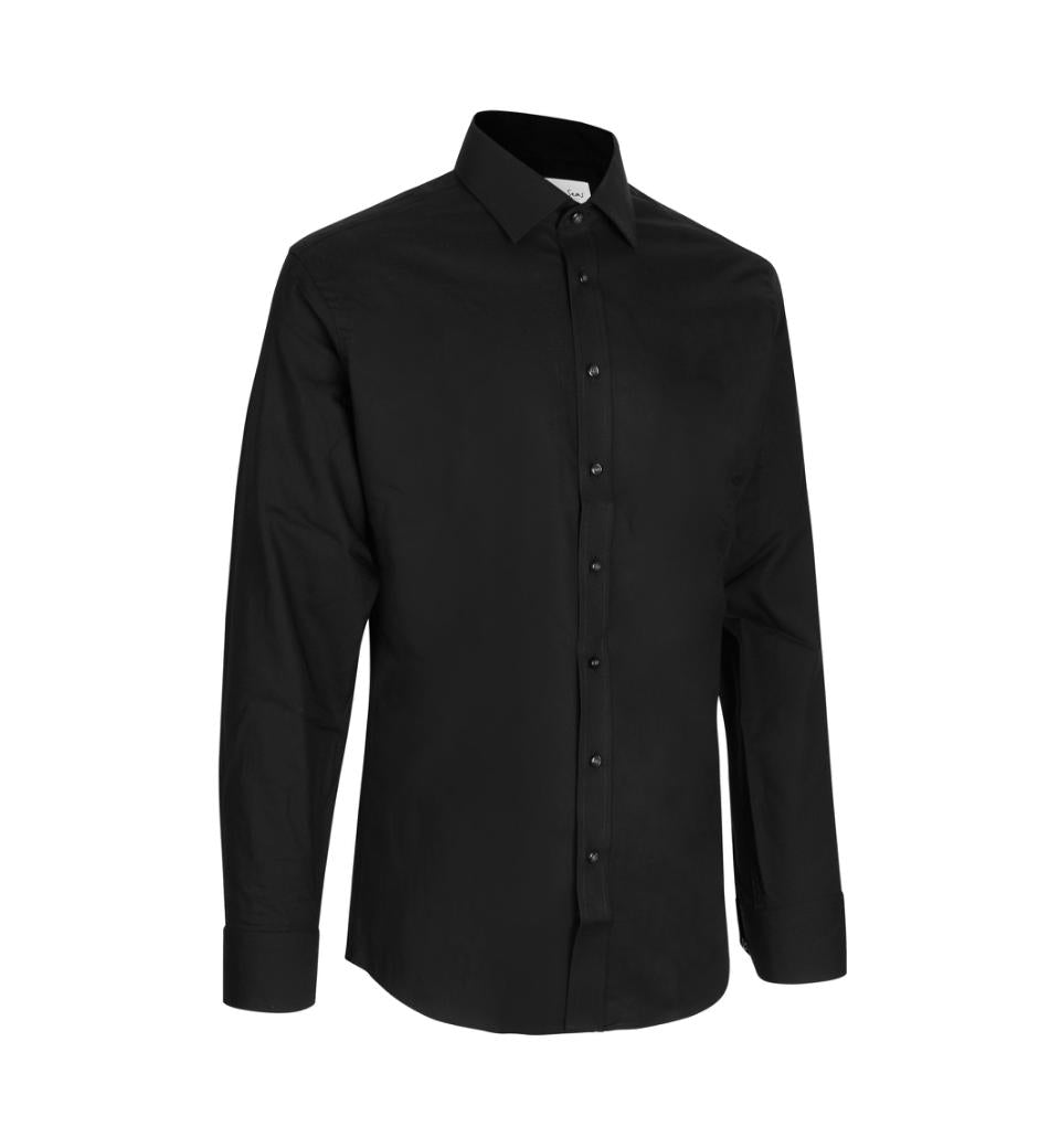 Seven Seas Skjorter ss30-sort_S - Bygholm Menswear